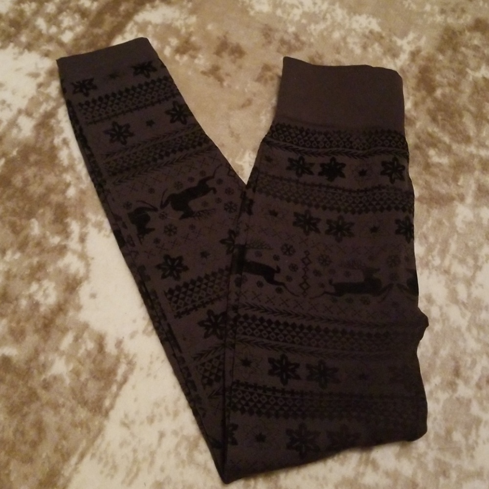 Textured Fleece Lined Leggings